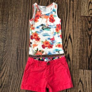 Ruum kids toddler short set size 3 top/2 shorts